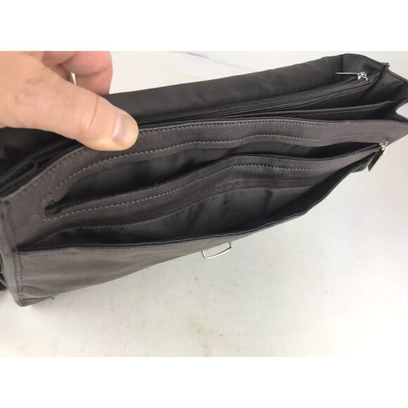 Wilsons The Leather Experts Unisex‎ Adults Brown Genuine Leather Crossbody Bag - Picture 10 of 10